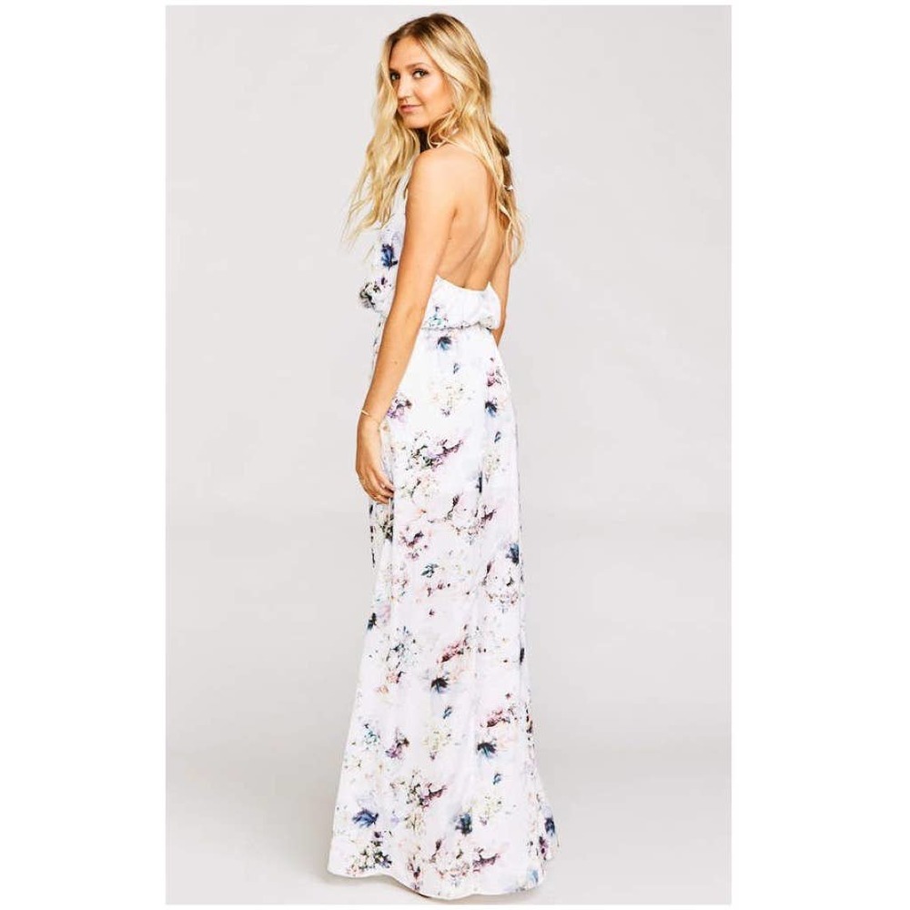 Show Me Your MuMu Heather Halter Maxi Gown Dress - Picture 3 of 4